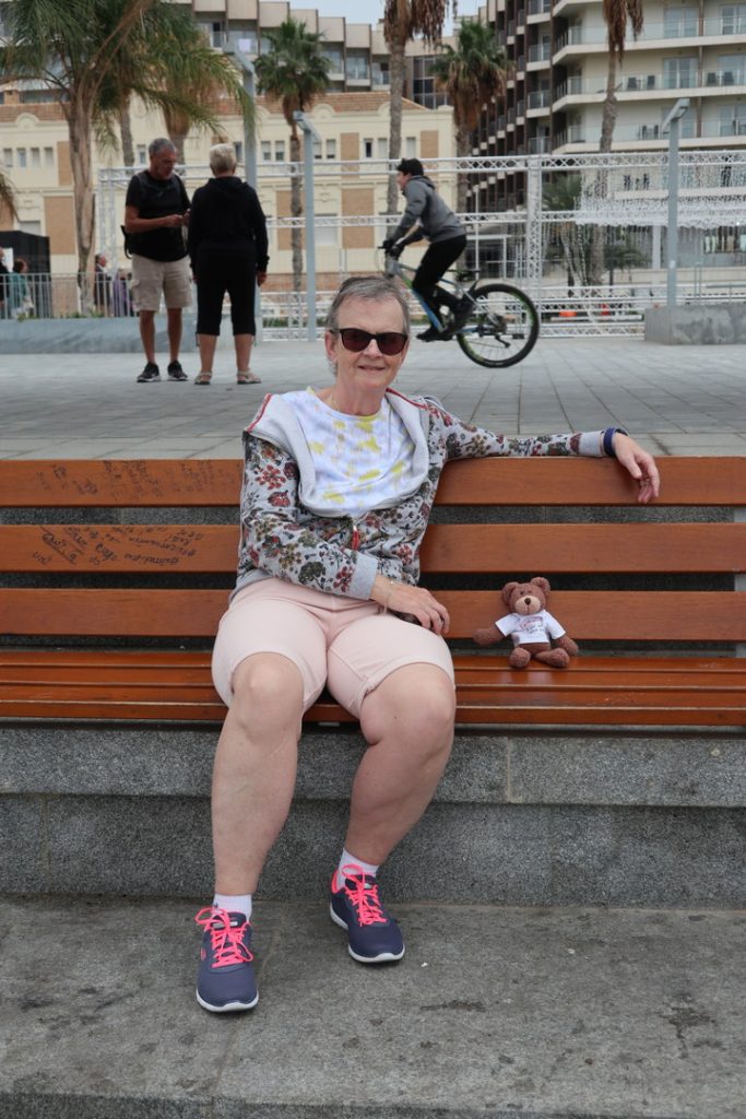 Having a rest with mum