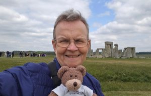 Mum and Tedwina at Stonehenge
