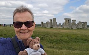 Mum and Tedwina at Stonehenge