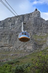 Table Mountain cable car arriving at the bottom station